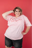 Lover Graphic Tee in Rose