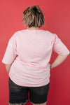 Lover Graphic Tee in Rose