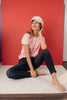 Lover Graphic Tee in Rose