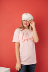 Lover Graphic Tee in Rose