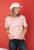 Lover Graphic Tee in Rose