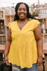 Lucy Eyelets Top in Dandelion