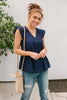 Lucy Eyelets Top in Navy