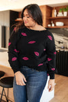 Luscious Lips Top in Black