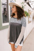 Maggie Raglan Top in Charcoal