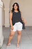 Marina Stripe Tank in Black