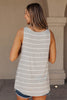 Marina Stripe Tank in Gray