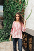 Marvelous Mauve Tie Dye V Neck