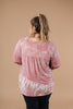 Marvelous Mauve Tie Dye V Neck