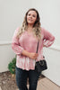 Marvelous Mauve Tie Dye V Neck