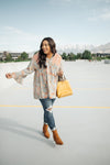 Meadow Sage Floral Peasant Blouse