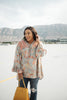 Meadow Sage Floral Peasant Blouse