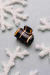 Melted Mini Claw Clip in Brown & Ivory