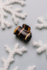 Melted Mini Claw Clip in Brown & Ivory