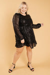 Mia Sequin Dress in Black