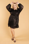 Mia Sequin Dress in Black