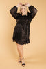 Mia Sequin Dress in Black