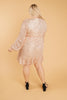 Mia Sequin Dress in Rose Gold