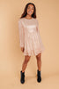 Mia Sequin Dress in Rose Gold