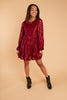 Mia Sequin Dress in Wine