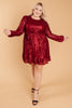 Mia Sequin Dress in Wine
