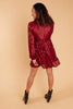 Mia Sequin Dress in Wine