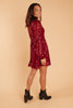 Mia Sequin Dress in Wine
