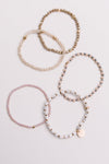 Mixed Beaded Disc Charm Bracelet