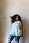 Moody Sage Thermal Tie Dye Top