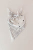 Moon & Star Print Scarf White