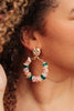 Multi Color Beaded Hoop