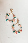 Multi Color Beaded Hoop