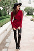 Nivia Draped Turtle Neck Tunic in Burgundy
