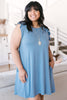 No Worries Dress in Blue