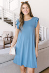 No Worries Dress in Blue