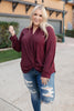 Office Miss Top in Burgundy