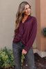 Office Miss Top in Burgundy