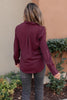Office Miss Top in Burgundy