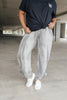 On The Run Gray Streak Pants