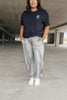 On The Run Gray Streak Pants