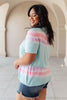 Over the Line Tie Dye Tee in Blue