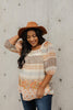 Patchwork Stripes Crochet Trim Top