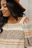 Patchwork Stripes Crochet Trim Top