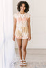 Peach Bamboo Tie Dye Romper