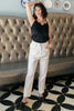 Peighton Paper Bag Pants in Ecru