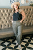 Peighton Paper Bag Pants in Olive