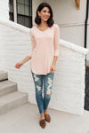 Perfect V Neck in Blush