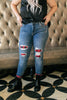 Plaid Peek-A-Boo Jeans