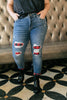 Plaid Peek-A-Boo Jeans