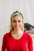 Plaid Top Knot Headband in Green
